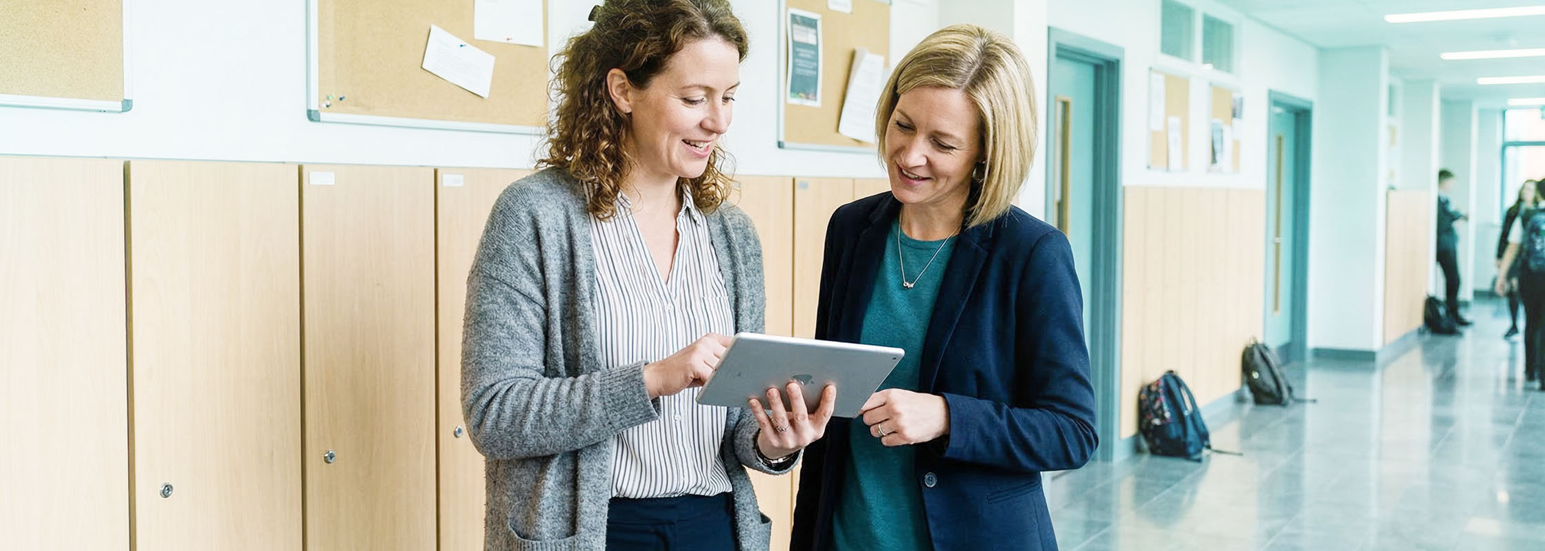 SENDCo at a laptop reviewing a pupil's ISP — calm, focused, everything in one place